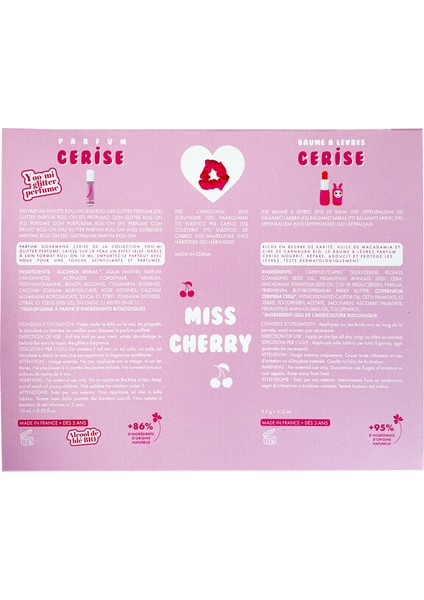 Miss Cherry Set -Pembe Saç Tokası, Kiraz Kokulu Parfüm ve Kiraz Aromalı Dudak Nemlendiricisi fırsatları