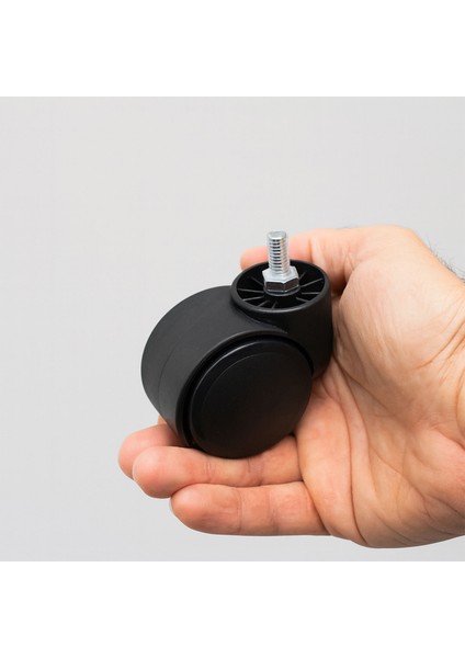 Dönerli Koltuk Tekeri M8 Civatalı Siyah Renk Dayanıklı Plastik Mobilya Sandalye Ofis Yedek Tekerlek modelleri