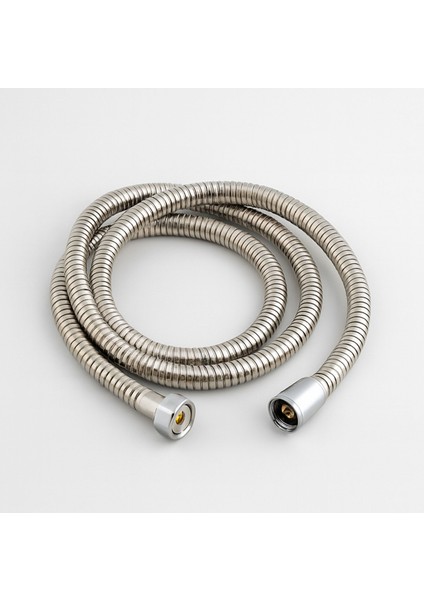 Paslanmaz Örgülü Duş Bağlantı Hortumu 150 cm Dayanıklı Esnek Banyo Aksesuarı Bağlantı Krom Gümüş