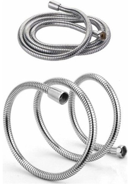 Paslanmaz Örgülü Duş Bağlantı Hortumu 150 cm Dayanıklı Esnek Banyo Aksesuarı Bağlantı Krom Gümüş modelleri