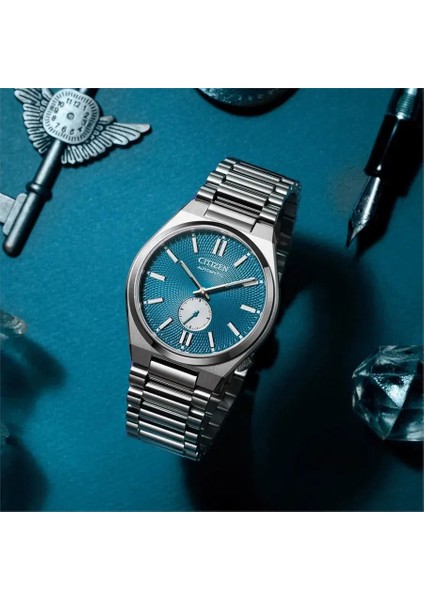 NK5010-51L Erkek Kol Saati | 40 mm Paslanmaz Çelik Kasa, Mavi Dokulu Kadran, Otomatik Mekanizma fırsatları