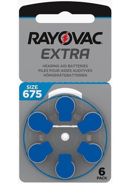 Rayovac 675 Numara Kulaklık Pili 6'lı Paket