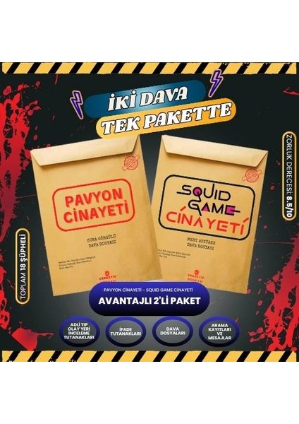 2 Dava Dosyası Dedektif Oyunu Cinayet Çözme Suçluyu Bulma Oyunu - Katili Bulma Oyunu - Dava Çözme Oyunu - Pavyon Cinayeti | Squıd Game Cinayeti