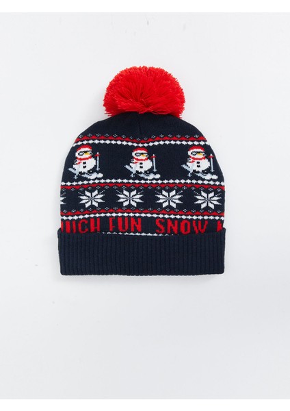 Yeni Sezon Yılbaşı Nakışlı Erkek Bere