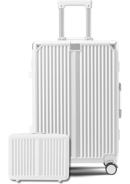 Joya Pc Policarbon 2'li Valiz Seti (Orta ve Makyaj) Beyaz