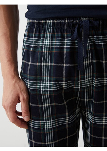 Yeni Sezon Standart Kalıp Ekose Erkek Pijama Alt modelleri