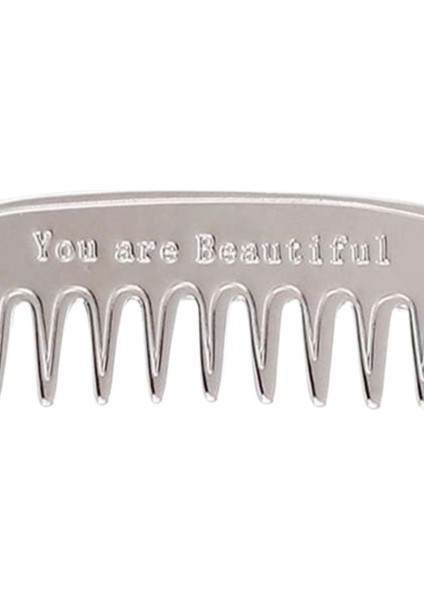 4184 You Are Beautiful Yazılı Çelik Tarak Broş / Yaka Iğnesi fırsatları