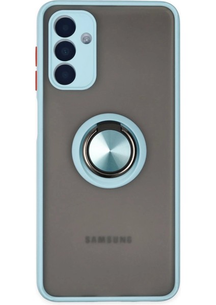 Bfs Samsung Galaxy A04S Kılıf Montreal Yüzüklü Silikon Kapak - Buz Mavi