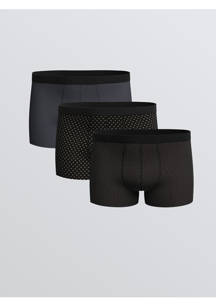 Yeni Sezon Standart Kalıp Pamuklu Esnek Erkek Boxer 3'lü