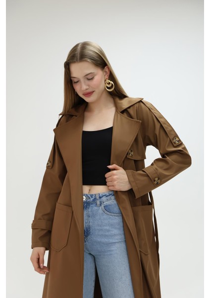 Cepli Kuşaklı Trençkot