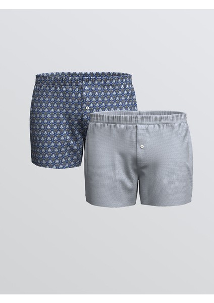 Yeni Sezon Rahat Kalıp Pamuklu Esnek Erkek Boxer 2'li