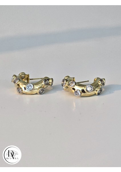 - Glow Earrings – Gold Kaplama Taş Detaylı Halka Kadın Küpe (KOD-332) indirimleri
