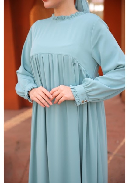 Mint Fırfırlı Robalı Elbise 5062 fiyatları