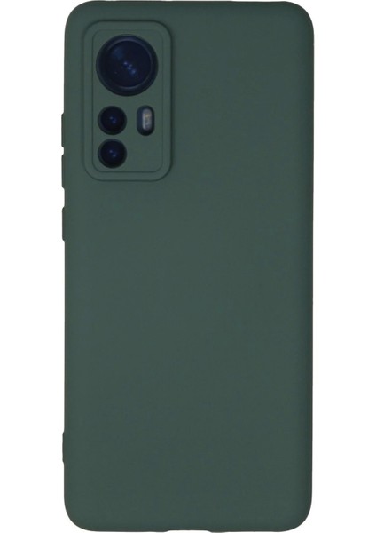 Bfs Xiaomi Mi 12 Kılıf Nano Içi Kadife Silikon - Koyu Yeşil