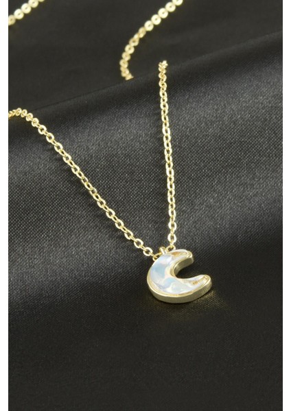 Ds-Derin Hilal Cam Kolye-Sarı fiyatları