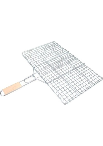 Ahşap Saplı Mangal Izgarası Galvanizli Paslanmaz Kafes Demir 32 x 42 cm fiyatları