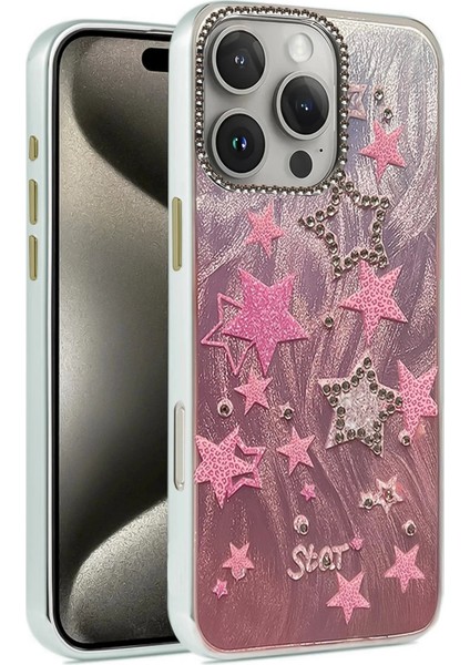 Bfs iPhone 16 Pro Kılıf Blade Aynalı Desenli Kapak - Desen 7