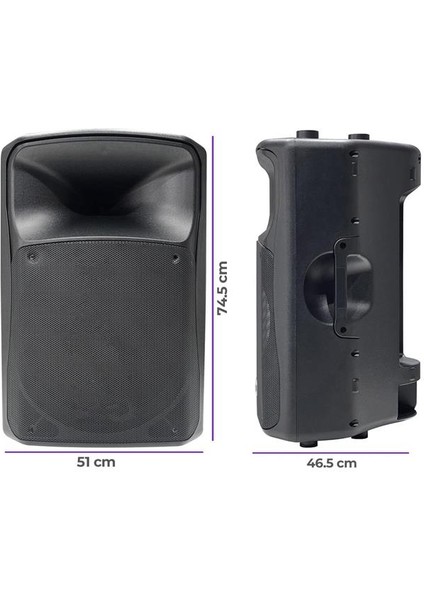 Lastvoice LX-15YN 15'' 1000 Watt Profesyonel Aktif Kabin Hoparlör fiyatları