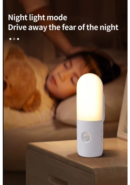 Hareket Sensörlü LED Gece Lambası, Parlaklık Ayarı Yapılabilir, 3 Modlu, Kablosuz, Merdiven, Koridor, Yatak Odası, Çocuk Odası Aydınlatması, USB Şarj Edilebilir Işık, LED Manyetik Lamba fırsatları