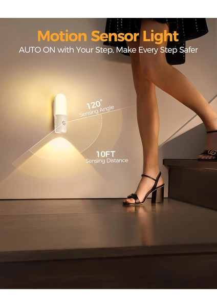 Hareket Sensörlü LED Gece Lambası, Parlaklık Ayarı Yapılabilir, 3 Modlu, Kablosuz, Merdiven, Koridor, Yatak Odası, Çocuk Odası Aydınlatması, USB Şarj Edilebilir Işık, LED Manyetik Lamba indirimleri
