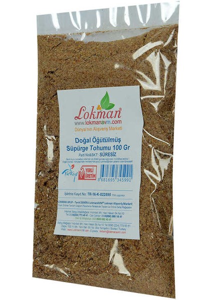 Süpürge Tohumu Doğal Öğütülmüş 100 gr Paket modelleri