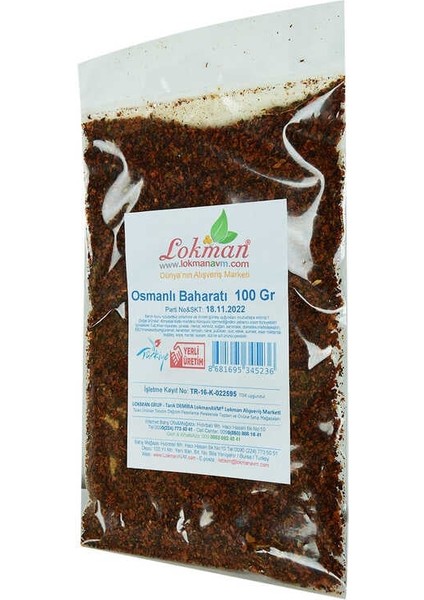 Osmanlı Baharatı Karışımı 100 gr Paket fiyatları