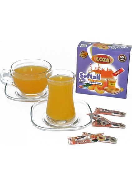 Koza Tek Içimlik Şeftali Aromalı Toz Içecek 50'li fiyatları