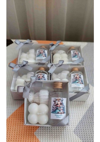 10 Adet Kolonya Bubbla Mum Anahtarlık