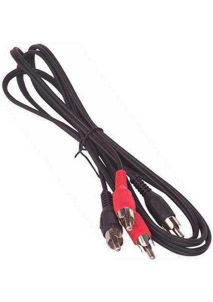 Powermaster PM-428 Siyah 5 Metre 2 Rca + 2 Rca Kablo