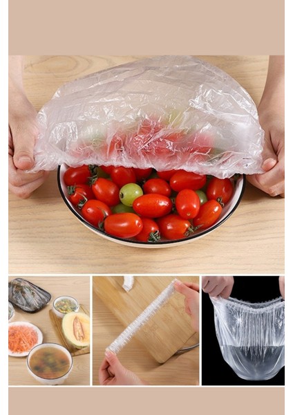 100 Adet Tazelik Koruyucu Tabak Tencere Gıda Bonesi Çok Amaçlı Pratik Kapak Tencere Bonesi fırsatları