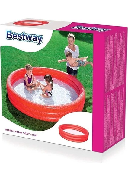 Bestway 51027 Üç Halkalı Renkli Şişme Havuz 183 x 33CM fırsatları