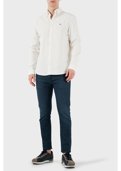 % 100 Pamuk Regular Fit Düğmeli Yaka Gömlek Erkek Gömlek DM0DM21298 Ybl fiyatları