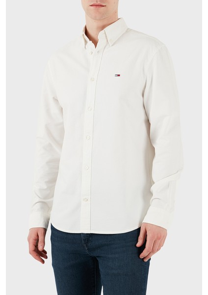 % 100 Pamuk Regular Fit Düğmeli Yaka Gömlek Erkek Gömlek DM0DM21298 Ybl modelleri