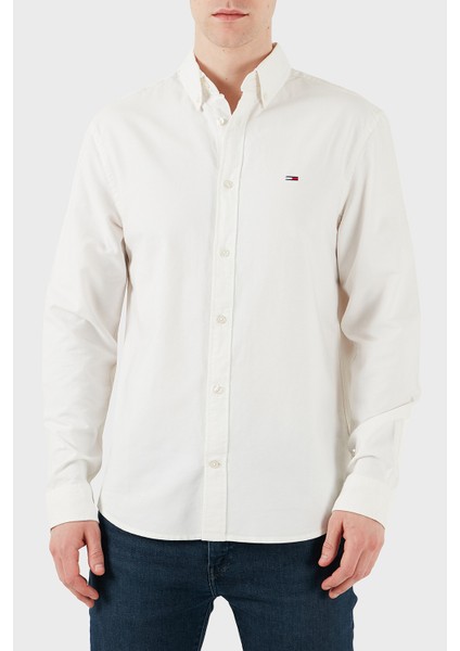 % 100 Pamuk Regular Fit Düğmeli Yaka Gömlek Erkek Gömlek DM0DM21298 Ybl fırsatları