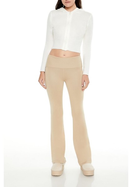 Örgü Triko Katlanabilir Bel Detaylı Pantolon fiyatları