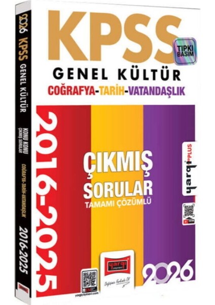 Yargı 2026 Kpss Tarih Coğrafya Vatandaşlık 2016 2026 Konu Konu Tamamı Çözümlü Çıkmış Sorular