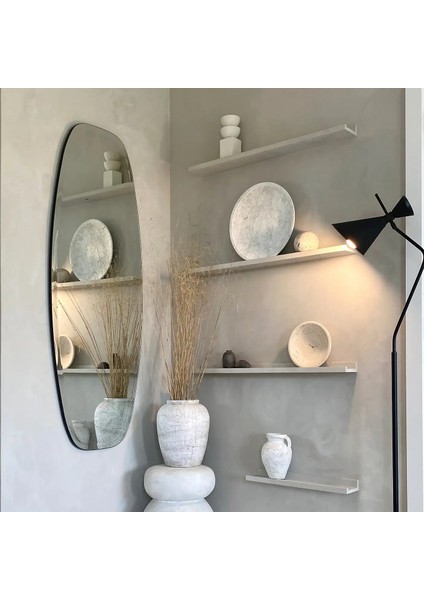 Büyük Çerçevesiz Oval Eğimli Boy Aynası 140CM x 52CM fiyatları