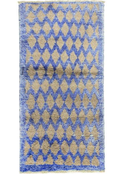 Arryn Dama Desenli Tülü Halı 74X146 cm