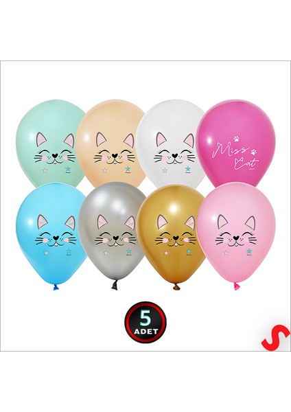 Miss Cat Balon, 30CM x 5 Adet fiyatları