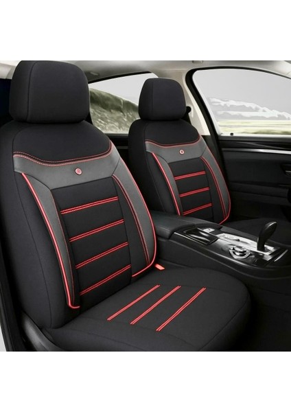 Renault Megane 2 Hatchback 2005 Aracınıza Uyum Sağlayan Tam Takım Oto Koltuk Kılıfı - Venüs Kırmızı