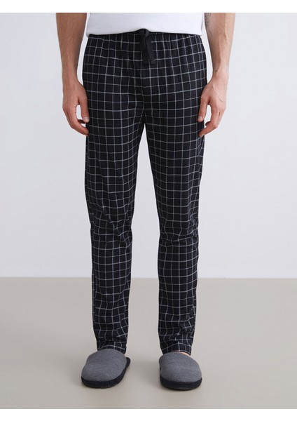 Yeni Sezon Standart Kalıp Ekose Erkek Pijama Alt fırsatları