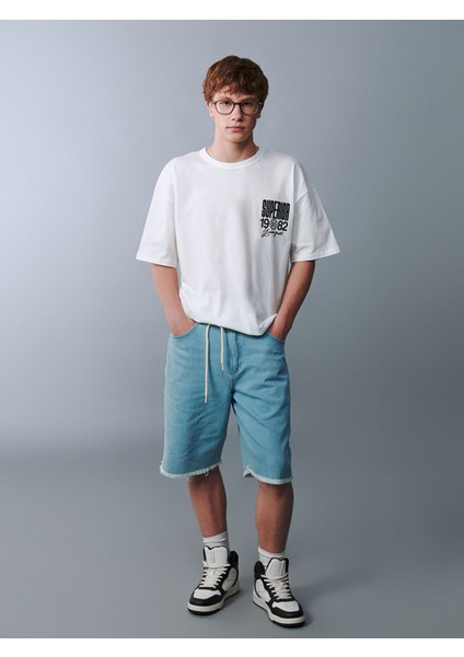 Yeni Sezon Genç Erkek Jean Bermuda