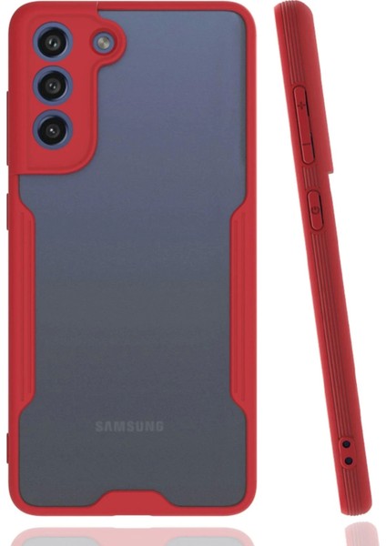 Bfs Samsung Galaxy S21 Fe Kılıf Platin Silikon - Kırmızı