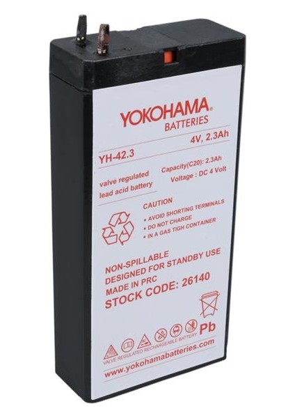 Yokohama Yh-42.3 4 Volt - 2.3 Amper Akü (50X100X22 Mm)