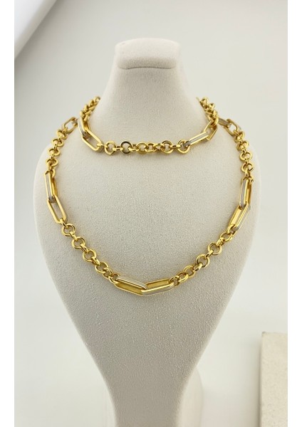 14 Ayar Altın Beyaz Mineli Zincir Kolye Bileklik Set fiyatları