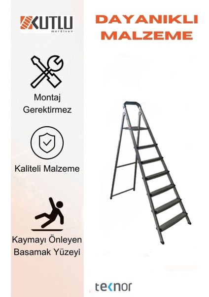 Kutlu Dayanıklı Metal Basamaklı Merdiven modelleri