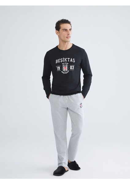 Yeni Sezon Standart Kalıp Beşiktaş Baskılı Erkek Pijama Takımı