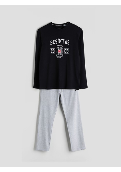 Yeni Sezon Standart Kalıp Beşiktaş Baskılı Erkek Pijama Takımı indirimleri