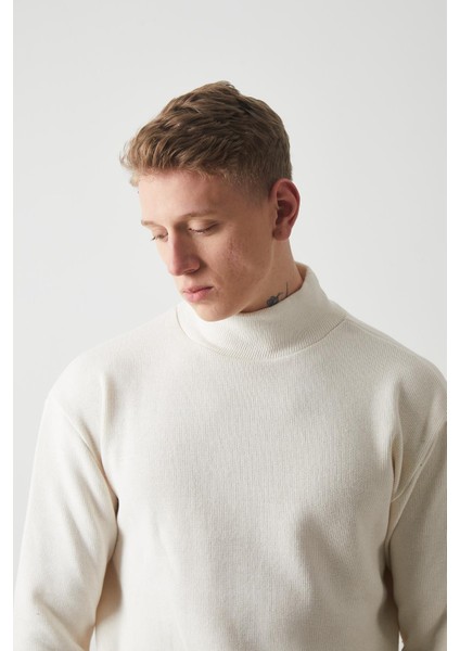 R-5849 Boğazlı Düz Örme Kazak Sweat fırsatları