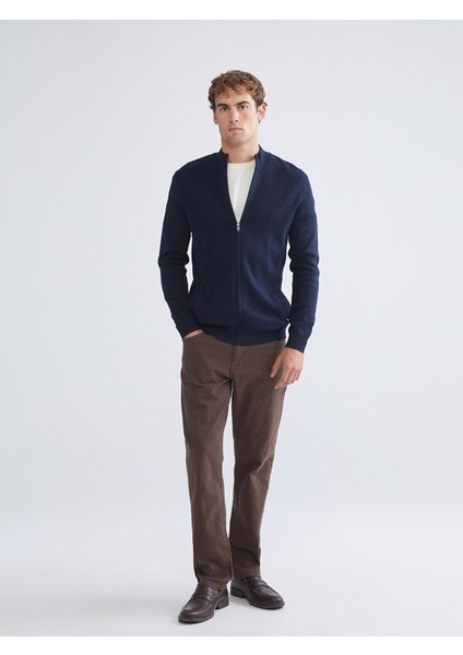 Yeni Sezon Standart Kalıp Dik Yaka Erkek Triko Hırka modelleri